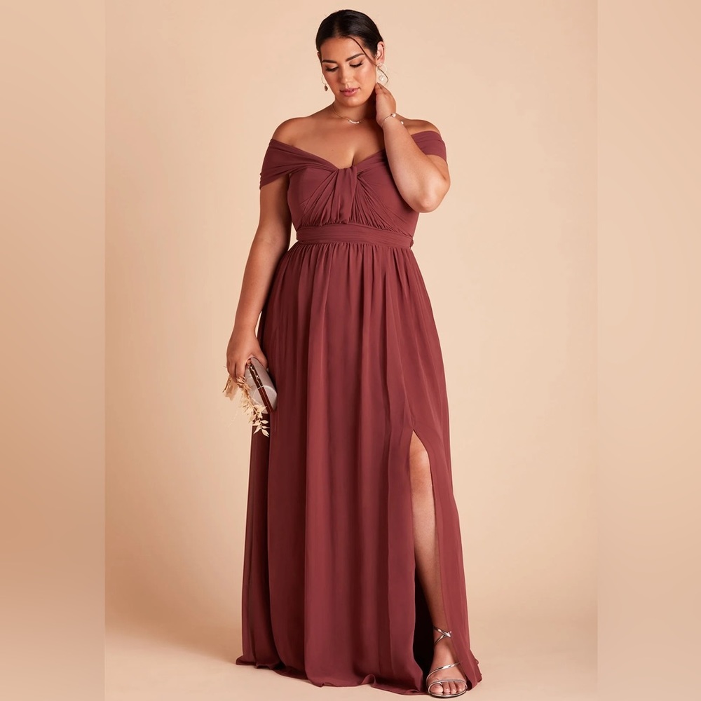 Birdy Grey GRACE CONVERTIBLE DRESS CURVE 2X CHIFFON ROSEWOOD NEW NWT